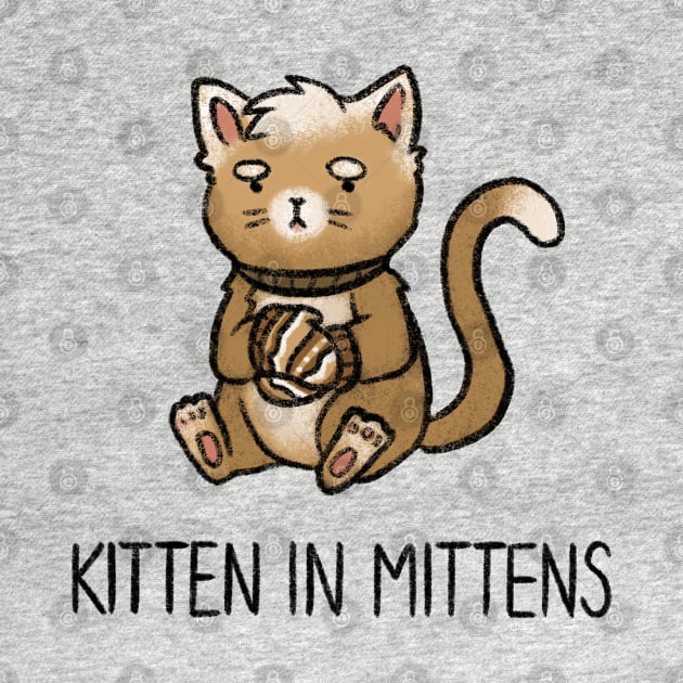 Kitten in Mittens by drawforpun